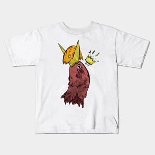 King Caught Fish Animal Bright Tattoo Character Kids T-Shirt